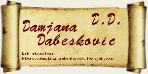 Damjana Dabesković vizit kartica